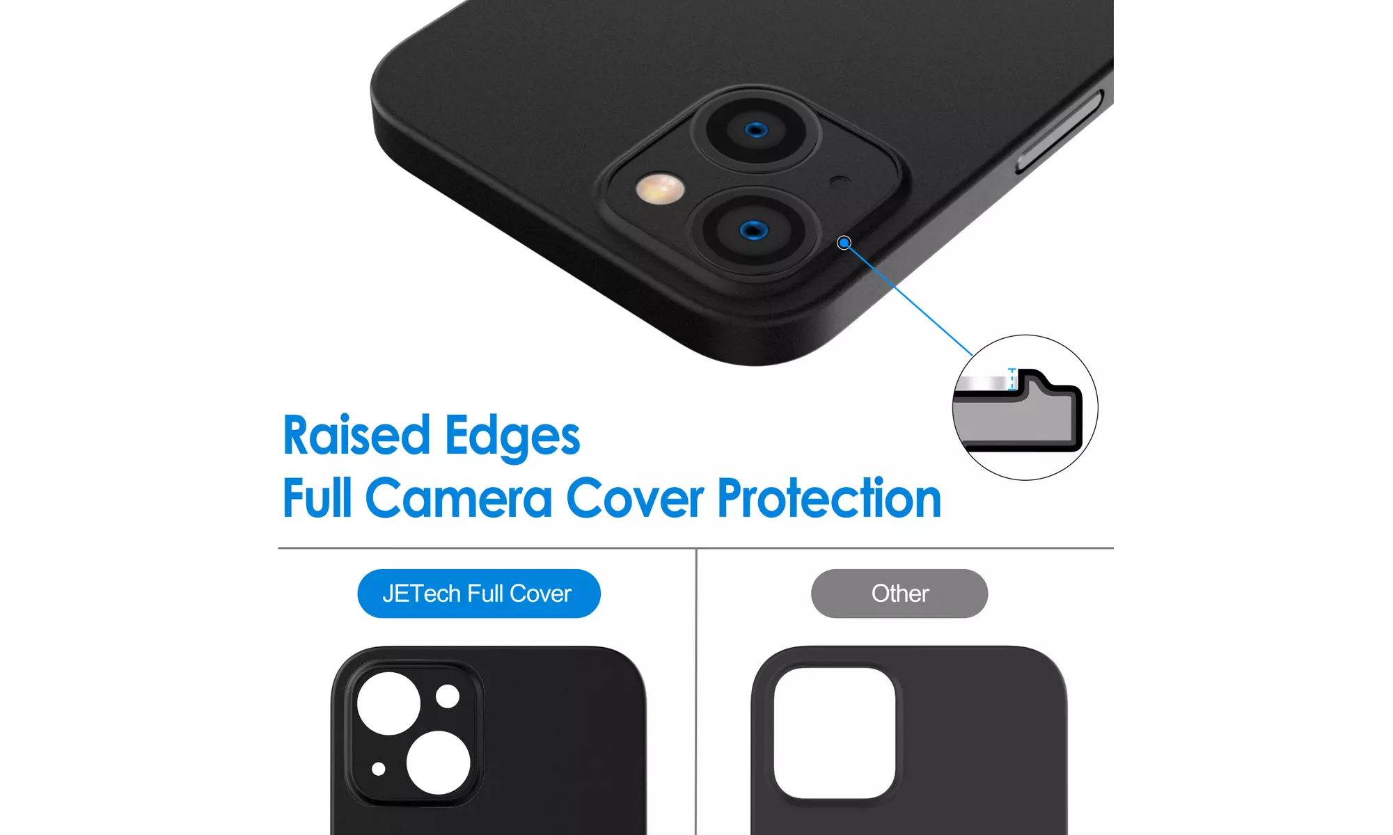 Ultra Slim Matte Case for iPhone 13, Camera Lens Full Protection Hard Thin Cover