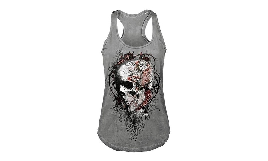 plus size skull tank tops