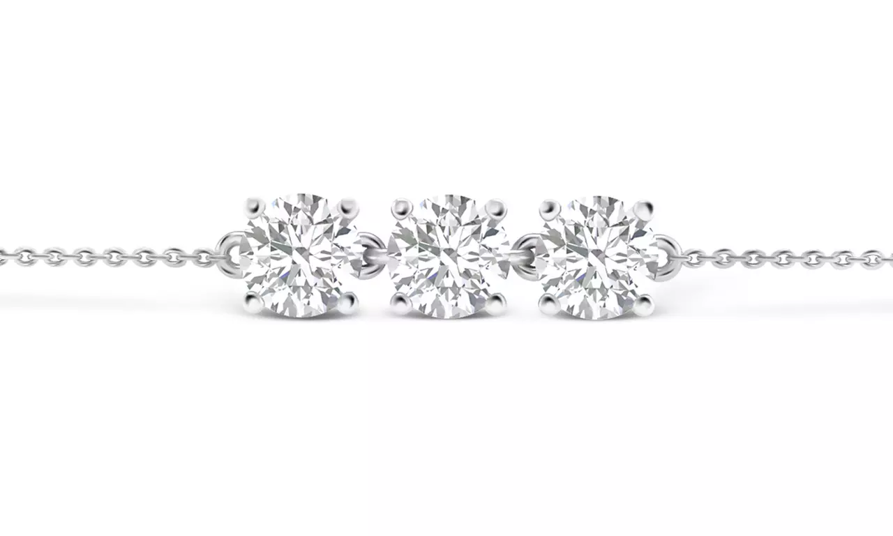 5/8 ct TDW Diamond Bracelet in 10k White Gold - Second Medium