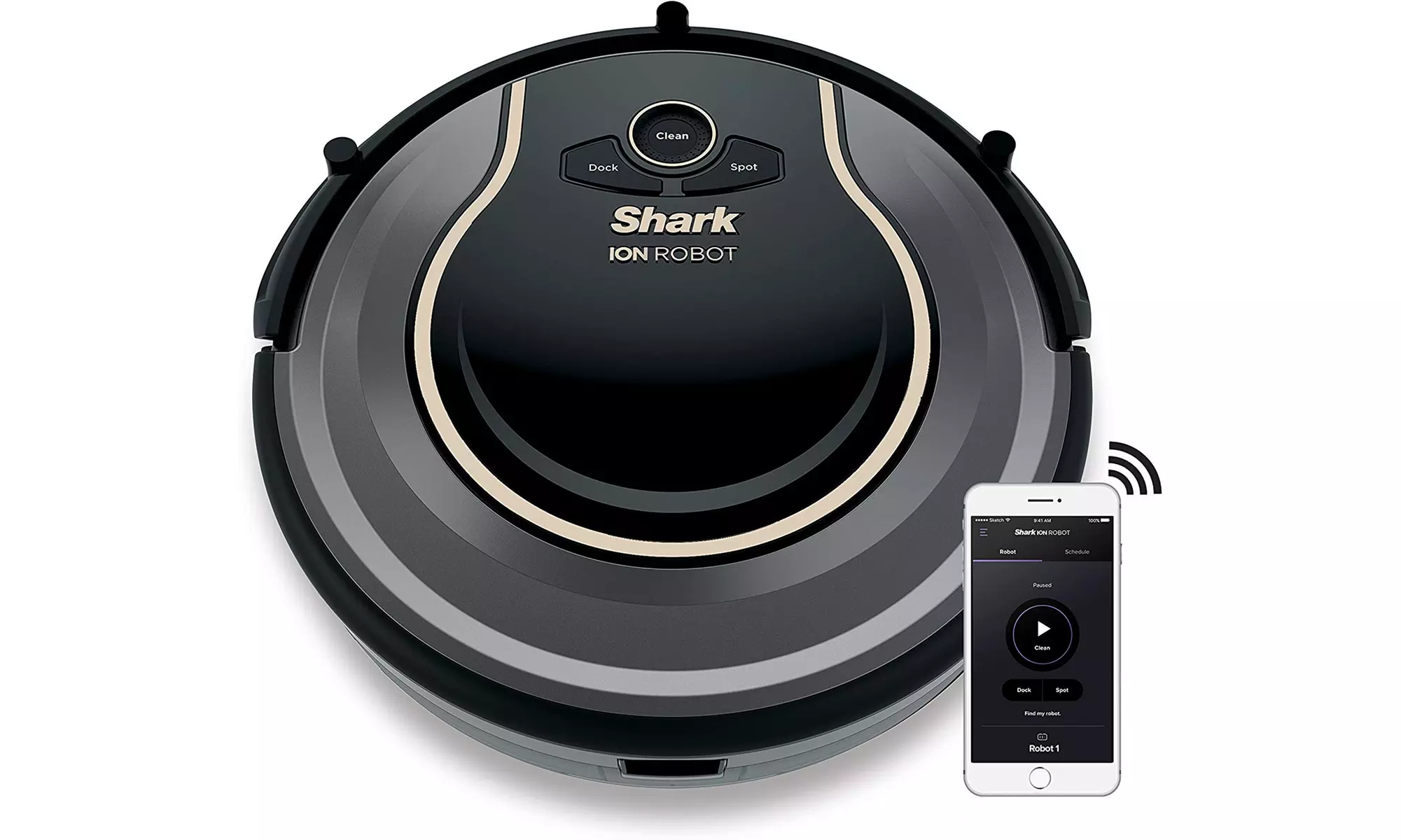 Shark RV750 ION Robot Vacuum Cleaner Wi-Fi Automatic-Black (Refurbished Grade B) - Primary Image