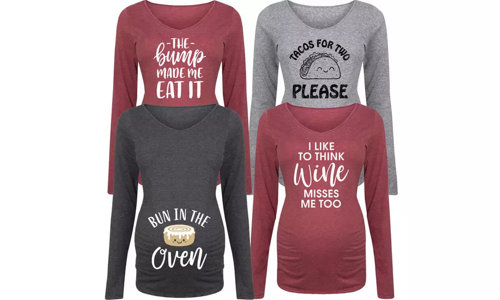 Women's Mom To Be Belly Laughs Maternity Tee - Primary Image