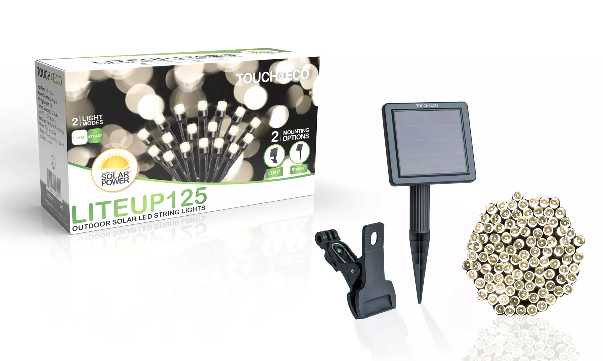 125LED Solar Powered String Lights. Multiple Colors & Quantities Available. 
