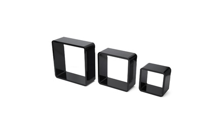 melannco set of 3 high gloss black cubes livingsocial melannco set of 3 high gloss black cubes livingsocial