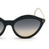 Image 2: Tom Ford Chloe Women Sunglasses Cat Eye FT0663-01B Glossy Black / Smoke Gradient