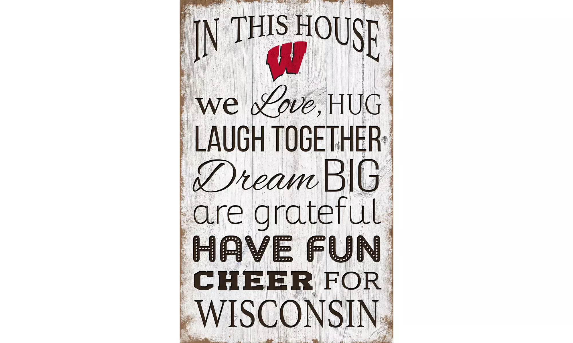 Fan Creations NCAA House Rules Distressed Sign - Second Medium