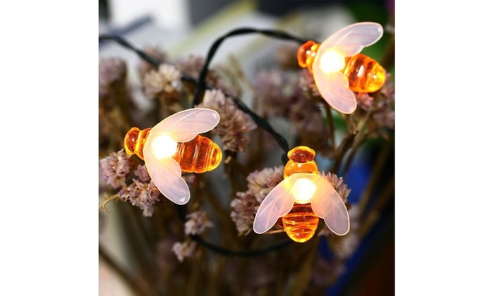 30 Led Honey Bee Shape Solar Powered String Lights Groupon 30 Led Honey Bee Shape Solar Powered String Lights