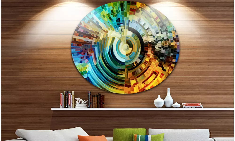 Paths of Stained Glass' Abstract Metal Artwork - Primary Image