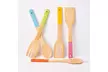 5 Piece Bamboo Kitchen Utensil set with Silicone handles - Image 3