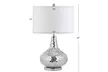 Emilia 26" Mirrored Mosaic LED Table Lamp, Silver by JONATHAN  Y - Second Medium
