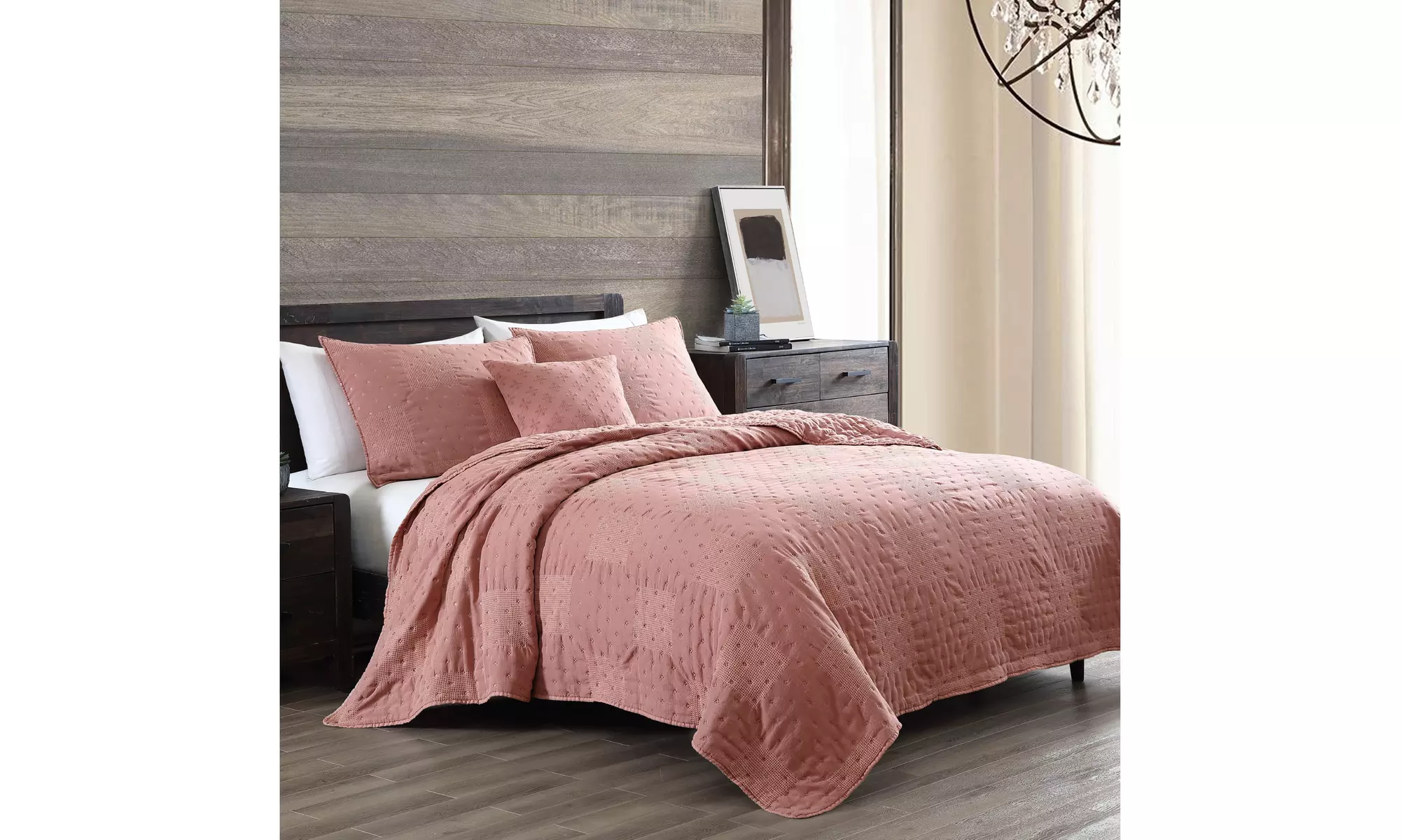 Modern Threads Stone Washed 4 Piece Quilt Set - Primary Image
