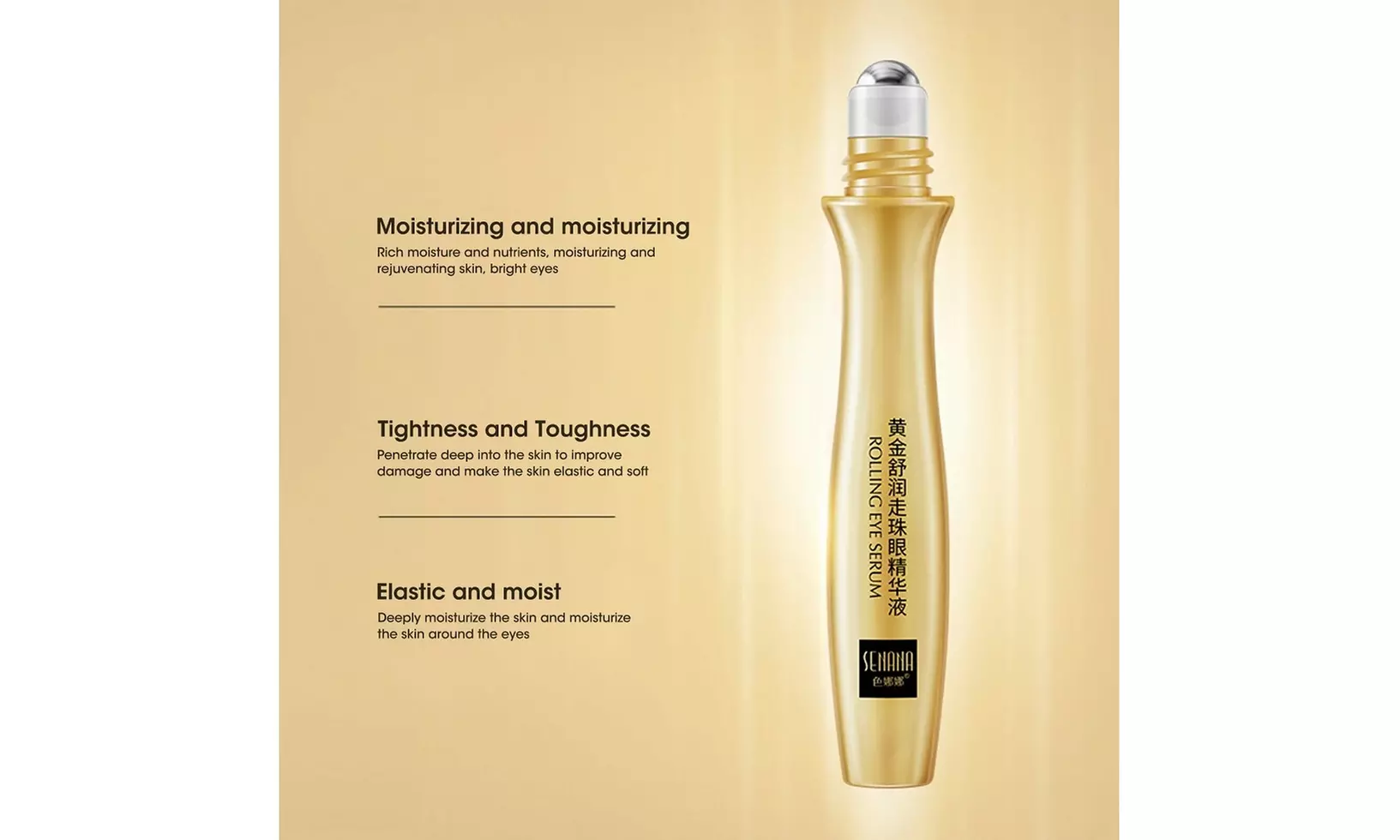 Gold Eye Serum Peptide Collagen Cream Roll-on Essence Anti Wrinkle Puffiness