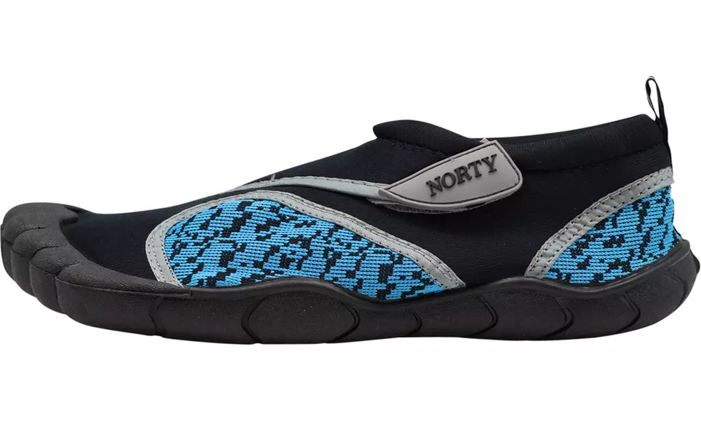 NORTY Mens Aqua Sock Wave Water Shoes - Waterproof Slip-ONS Pool, Beach, Sports - Second Medium