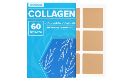 Veru Wellness Collagen Booster Patch - Support Skins Hair And Nails (60 Count) 60 60 Count