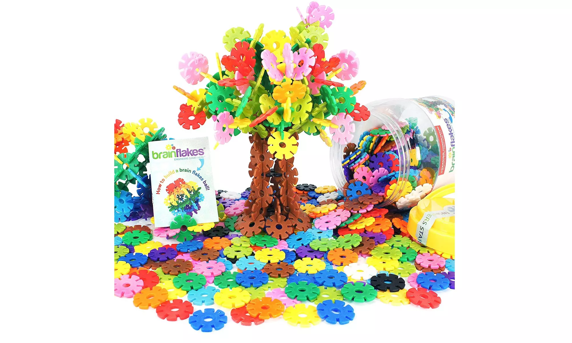 VIAHART Brain Flakes 500 Piece Interlocking Alternative to Building Blocks - Primary Image