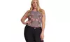 Grey Floral embroidery mesh bodysuit