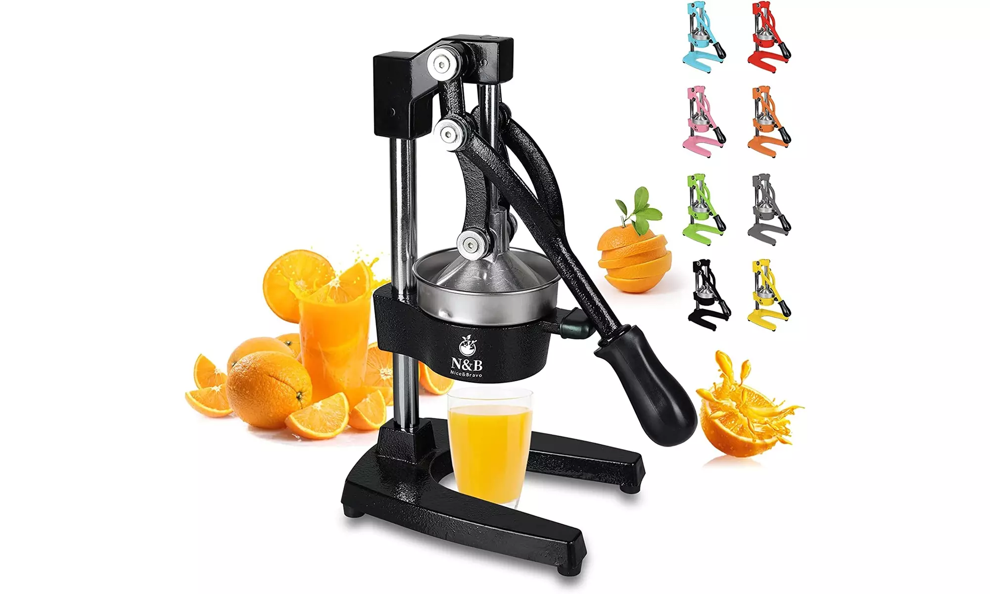 N&B NICE&BRAVO Professional Citrus Juicer Commercial Grade Manual Hand Press - Primary Image