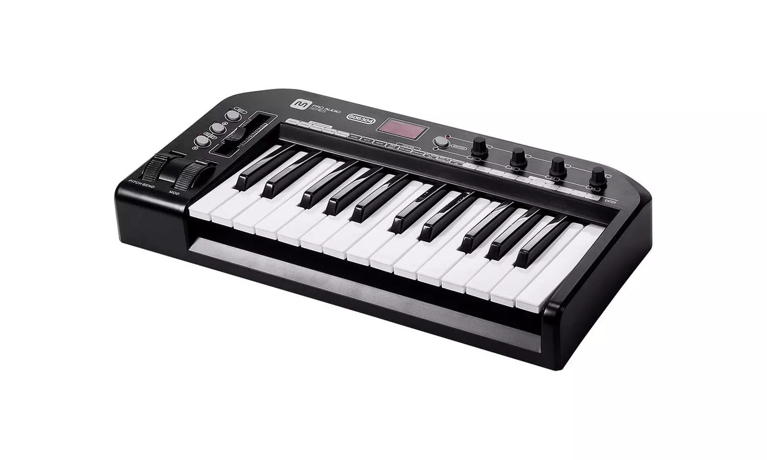 Stage Right by Monoprice 25-Key MIDI Keyboard Controller, Black - Primary Image