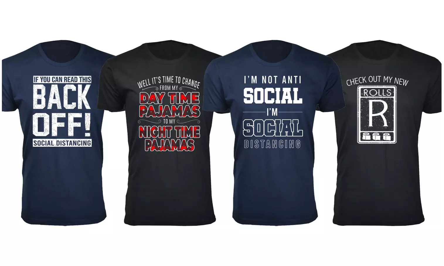 Men's Hilarious Social Distancing T-Shirts (Extended Sizes Available) - Primary Image
