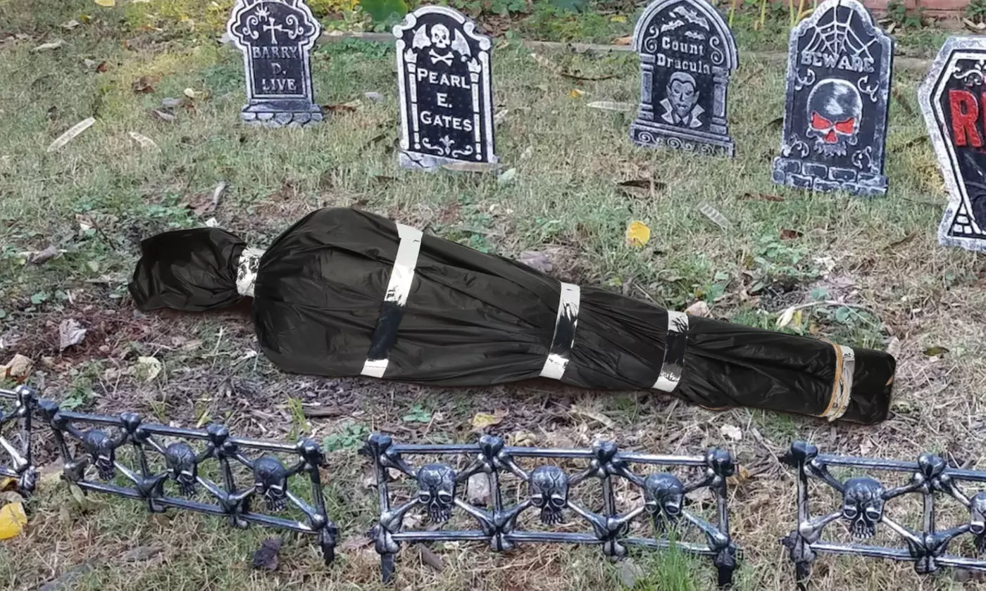 Halloween Outdoor Yard Décor, Hanging Scary Skull Face, Ghost, or Fake Corpse