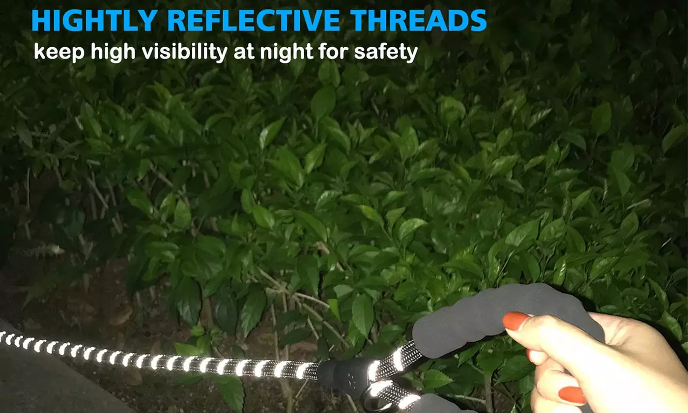 5 FT Dog Leash Reflective Nylon Rope Pet Running Tracking Leashes