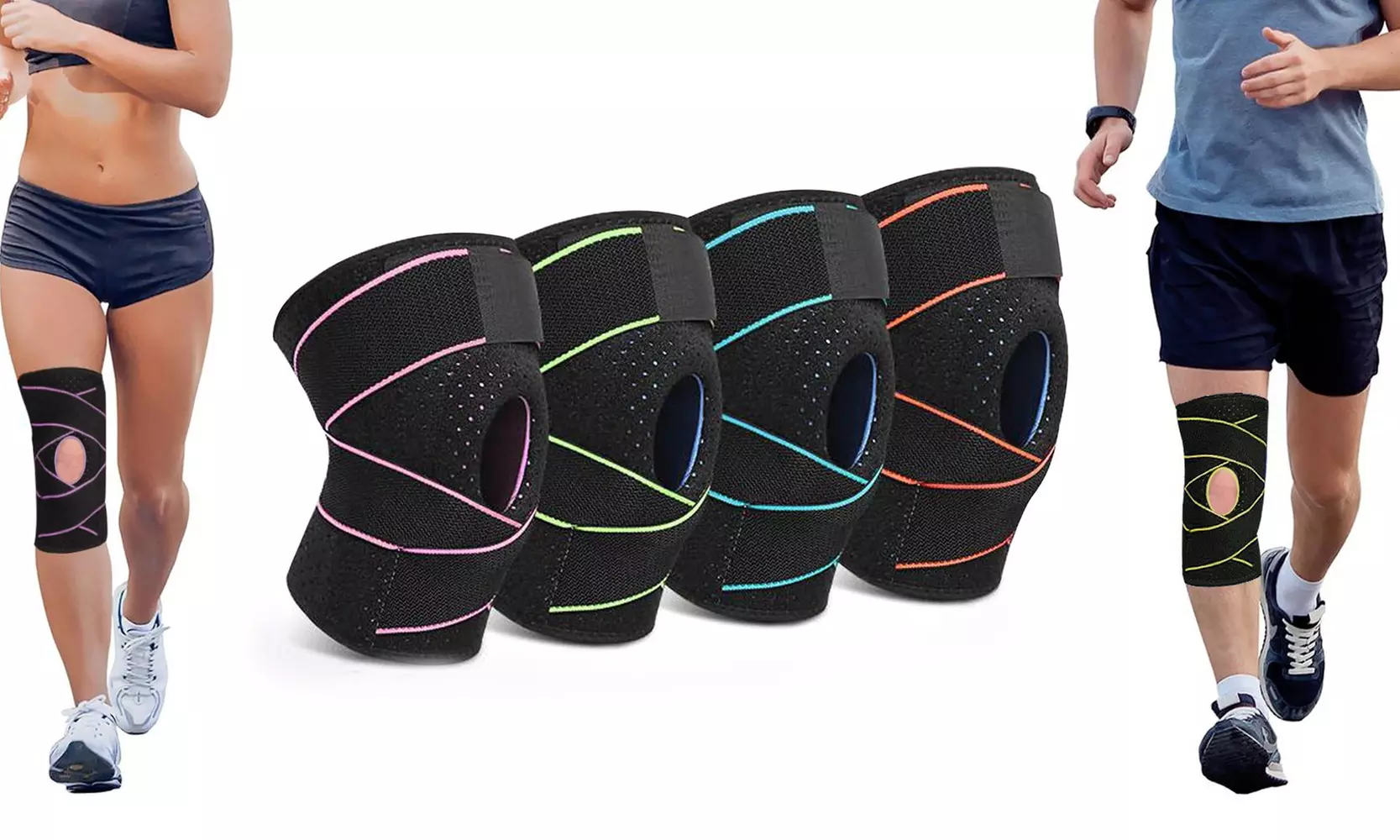 Pain Relief and Recovery AdjustableCopper Compression Knee Brace Pad Sleeve - Primary Image