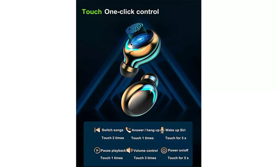 Wireless Waterproof Bluetooth Earphone  Earbuds 5.1 for iPhone Samsung Android