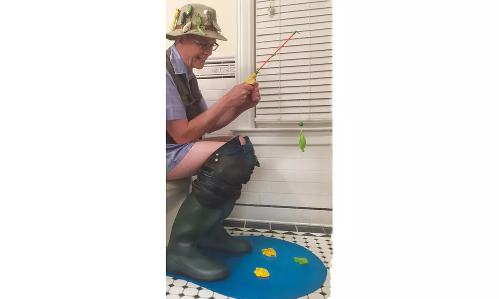 Fish-N-Flush Bathroom Toilet Fishing Novelty Game - Primary Image
