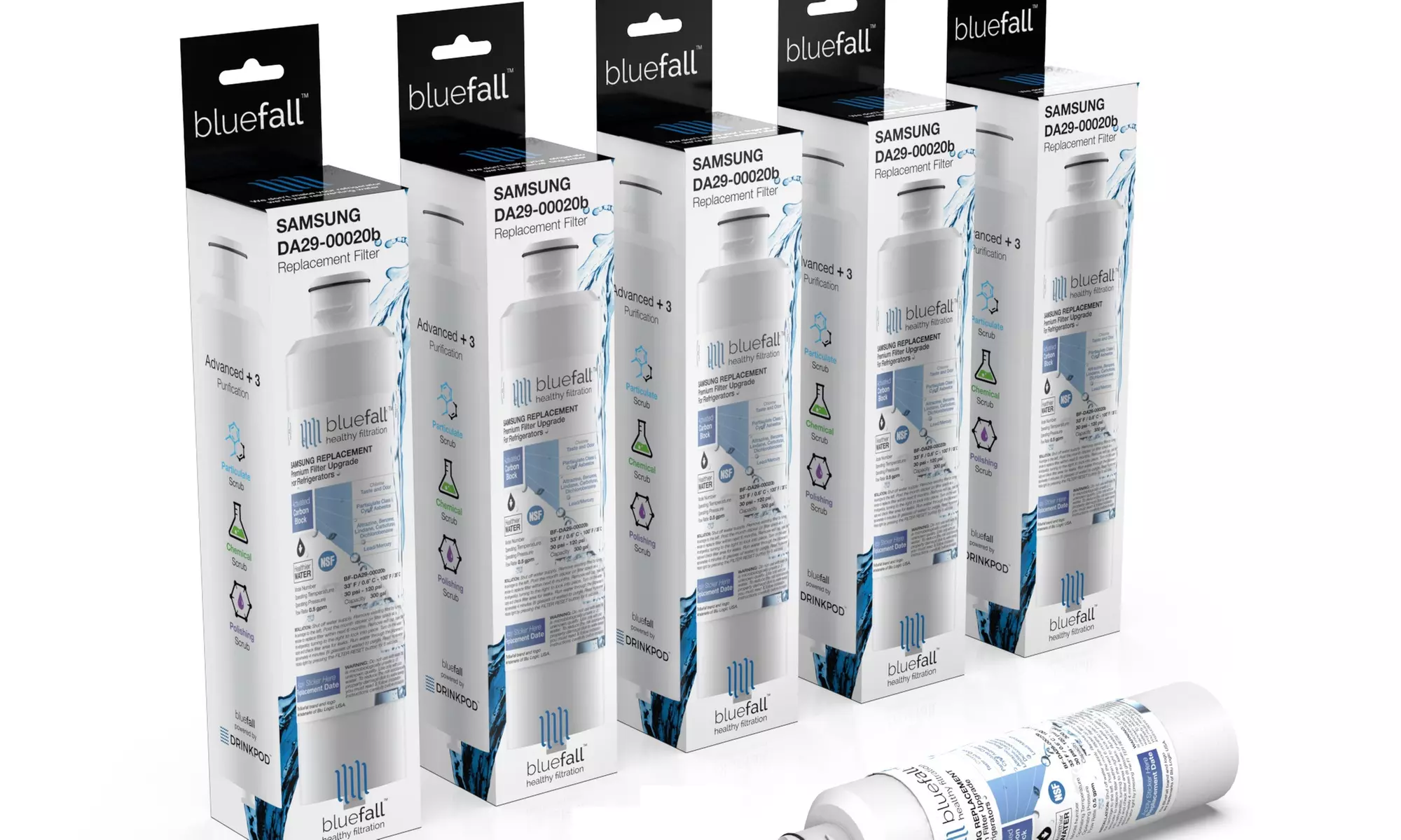 5 Samsung Compatible Da29-00020b Refrigerator Water Filter by Bluefall - Primary Image