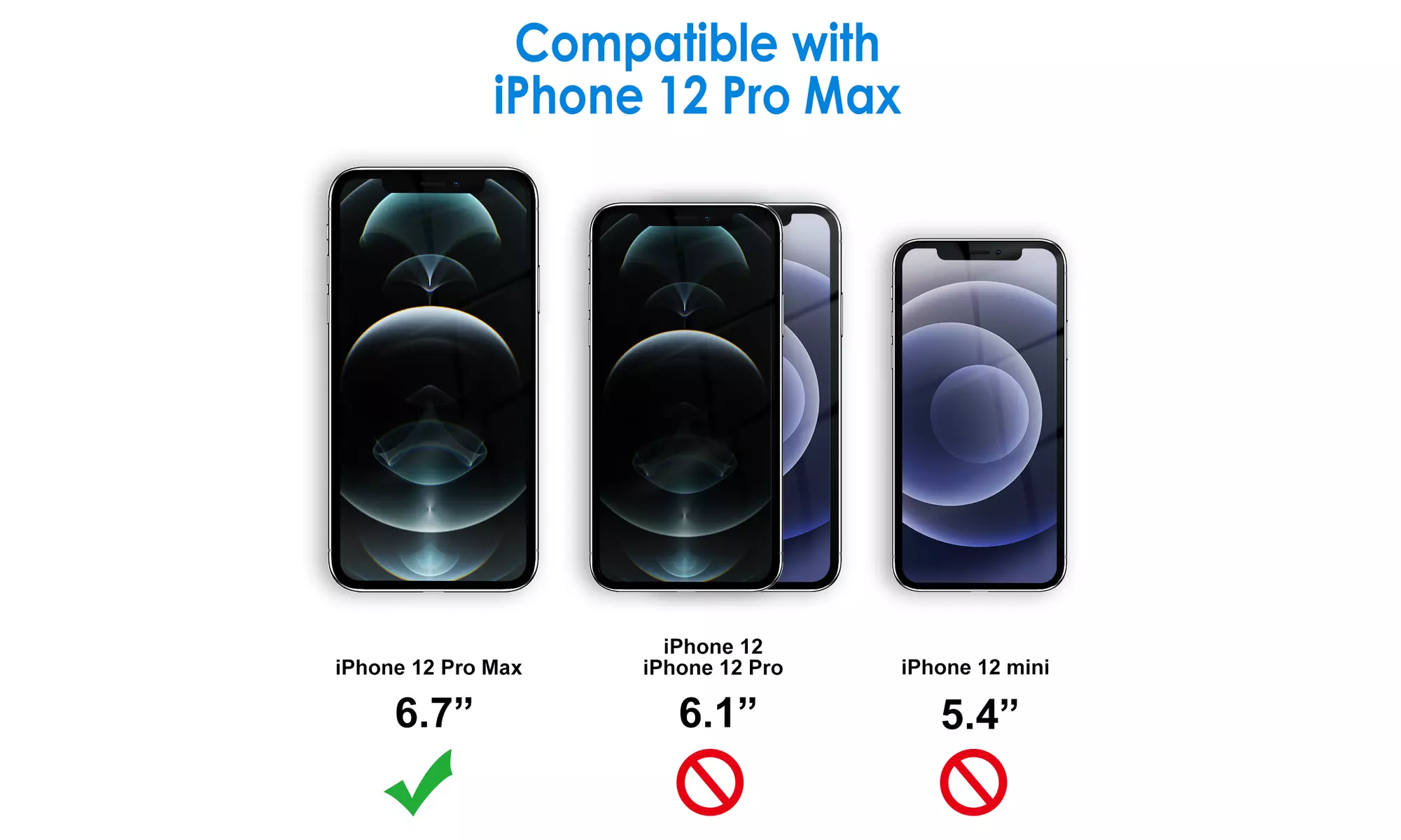 Screen Protector for iPhone X/XR/XS/XS Max, 11/12/13, Mini, Pro, Pro Max, 3-Pack