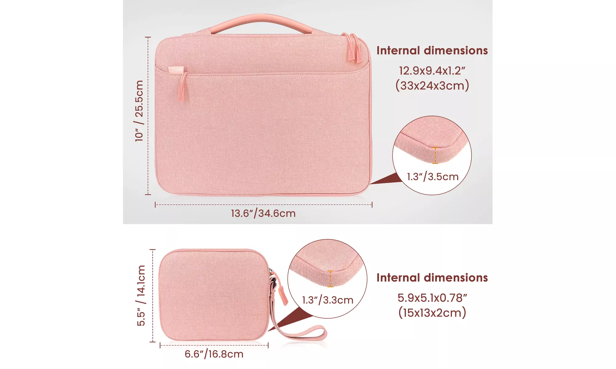 Laptop Sleeve for 13.3-Inch MacBook, 13-13.6 Inch Notebook with Small Bag