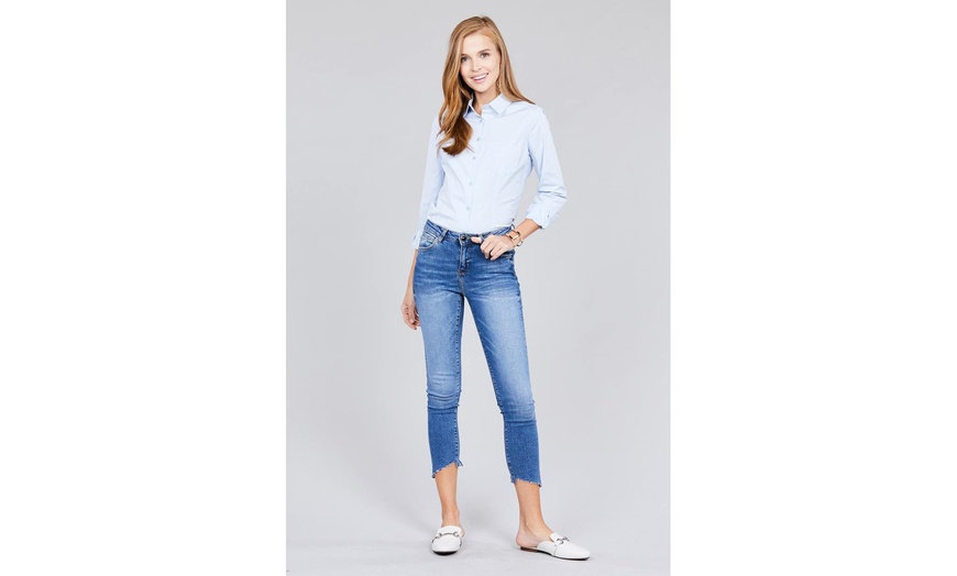 Image 3: Button Down Stretch Long Sleeve Shirt