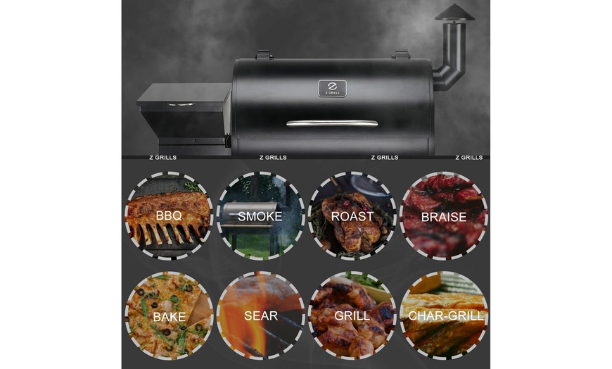 Z Grills Wood Pellet Grill BBQ Smoker Digital Control with Cover Black ...