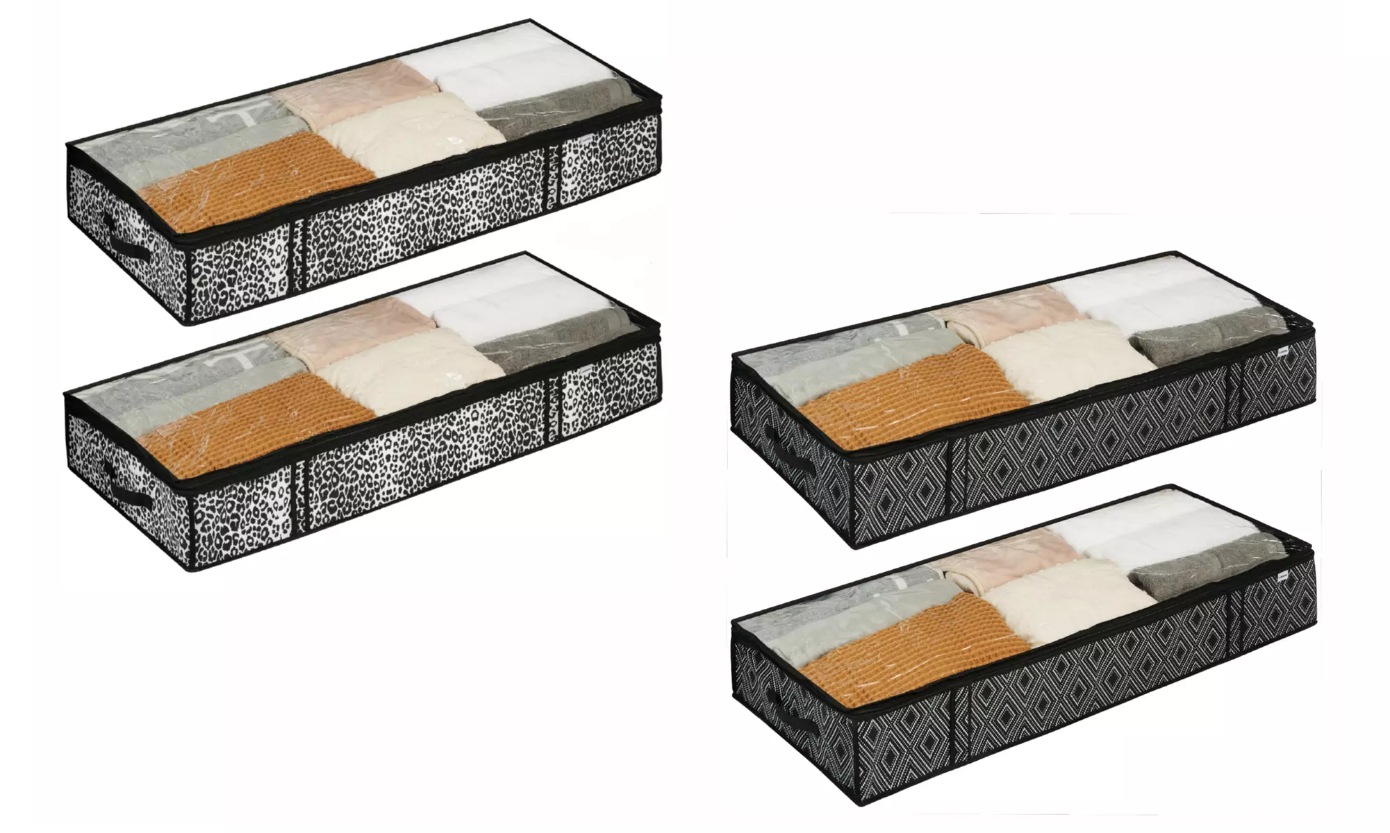 2-Pack Underbed Storage Bags for Blankets, Clothes, Shoes, and Linens - Primary Image