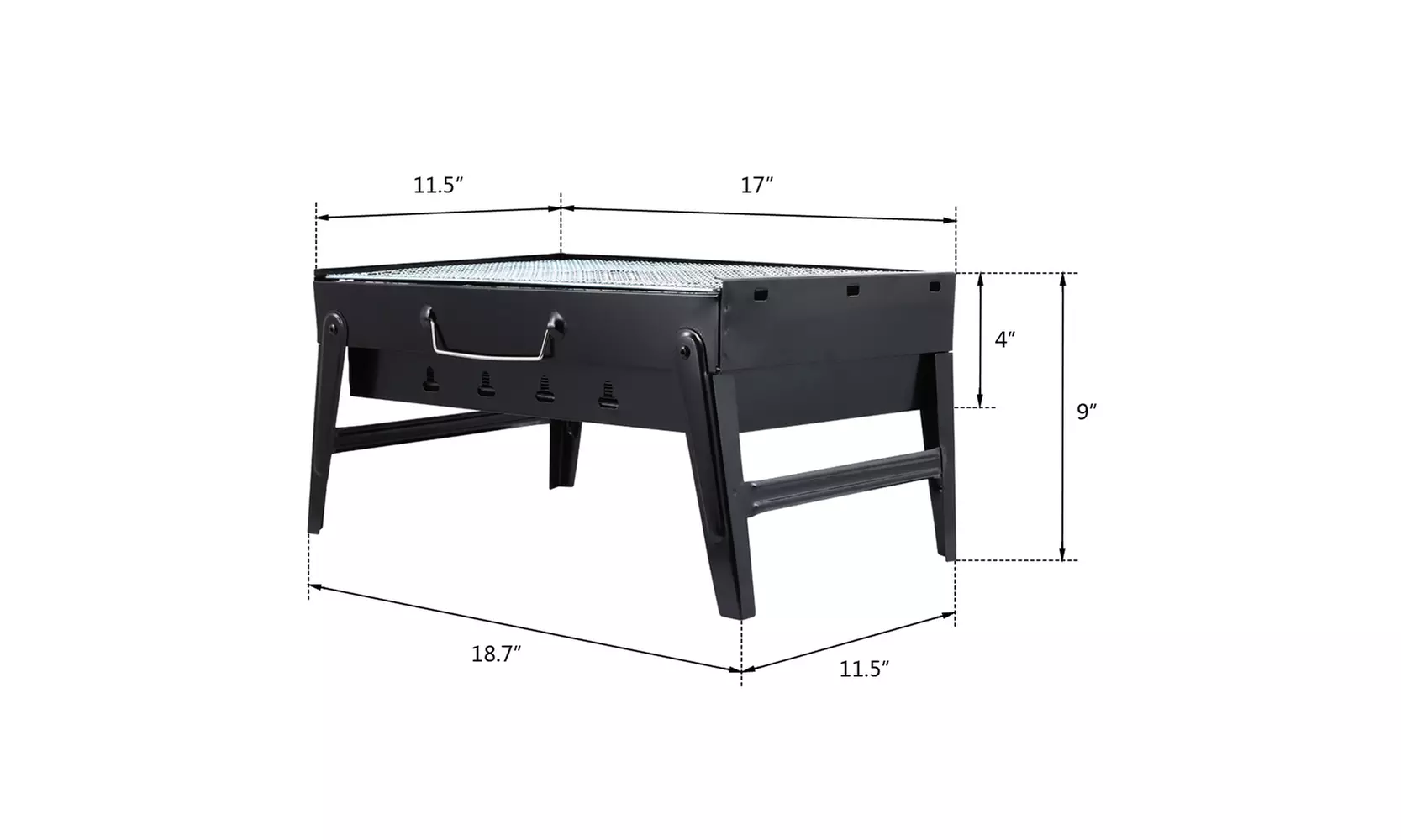 Small Barbecue Charcoal Grill Portable Premium BBQ for Outdoor Campers