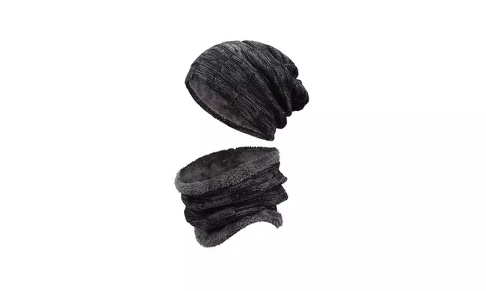 Winter Warm Beanie Hat and Scarf Set & Anti-slip Windproof Touch Screen Gloves