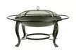 Steel Outdoor Fire Pit - Wood Burning Metal Fire Pit with Screen Cover - Second Medium