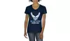 ARTIX US Air Force Proud Mom Women's V-Neck T-Shirt Tee Clothes Large Navy Blue