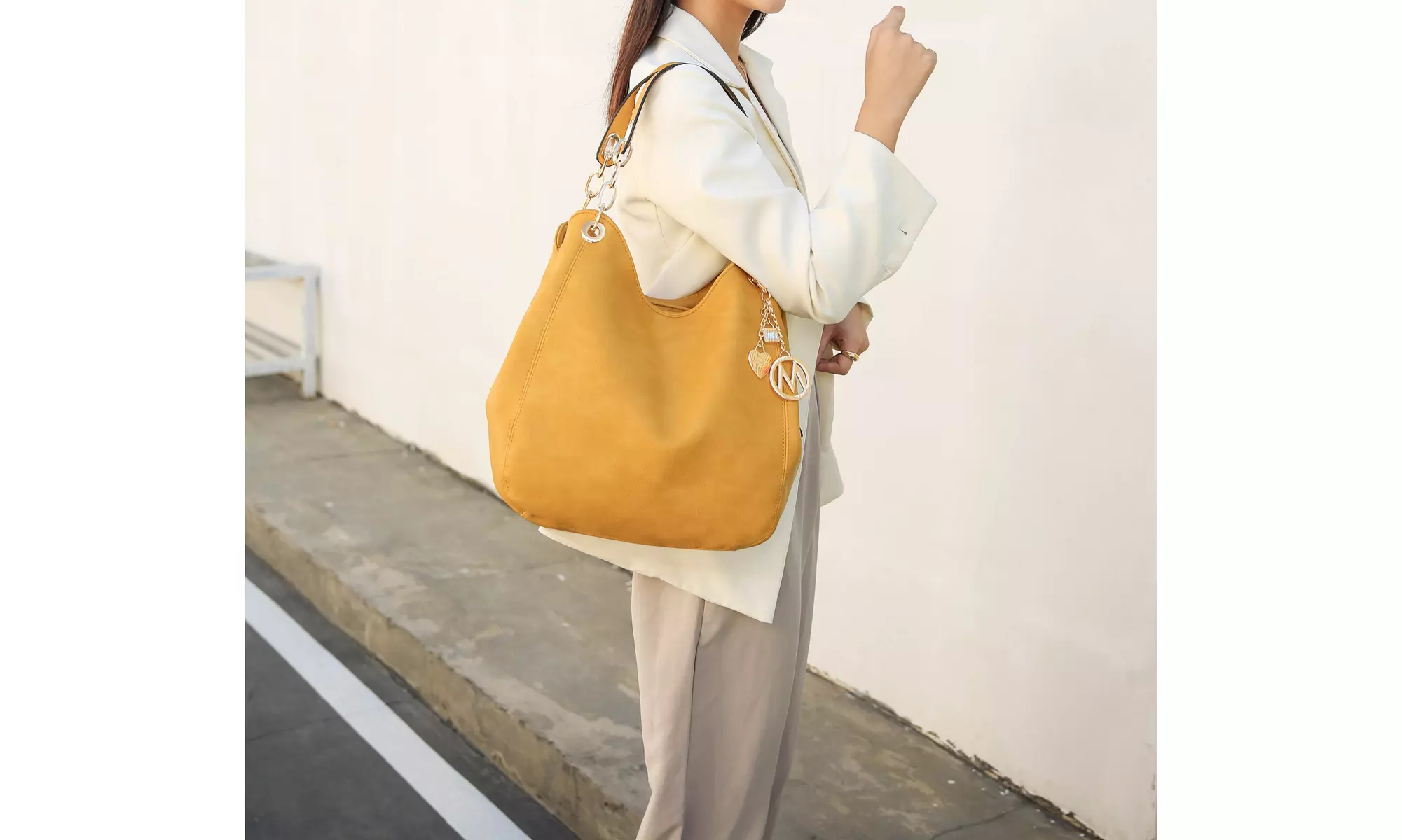 MKF Collection Ashley Hobo Bag & Wallet Set for women Vegan Leather by Mia K