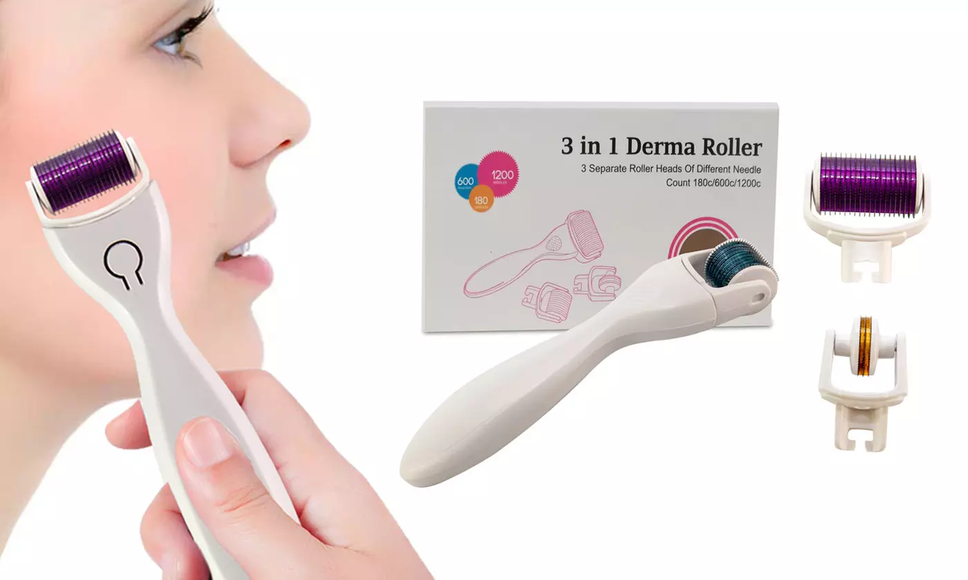 3 in 1 Micro Needle Derma Roller Kit for Face and Body - Primary Image