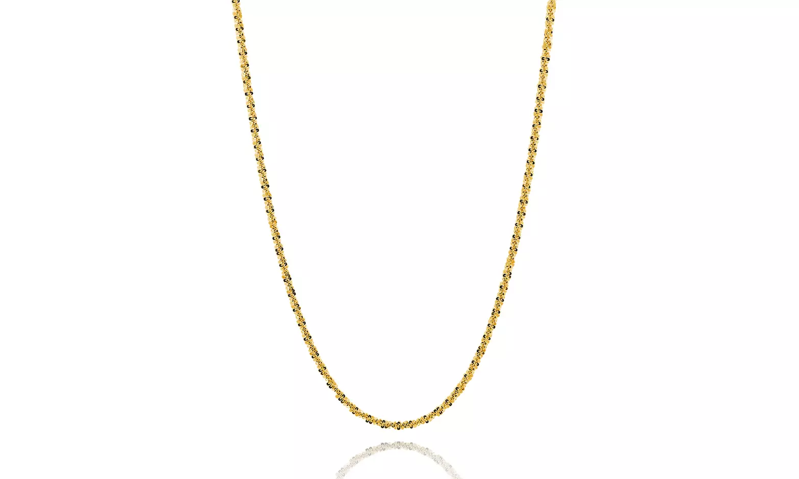 18K Gold Over Sterling Silver Diamond Cut Roc Chain Necklace By Paolo Fortelini