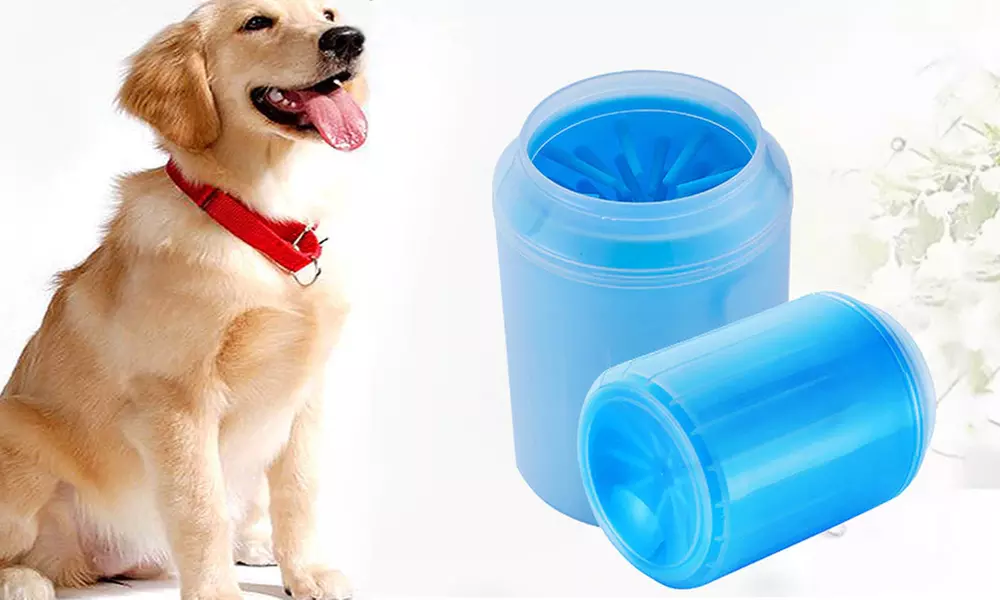 Silicone Pet Muddy Paw Washing Cup And Shower Massage Mitten - Second Medium
