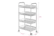 4-Tier Mesh Wire Basket Rolling Cart Kitchen Storage Cart With Wheels Shelving - Second Medium