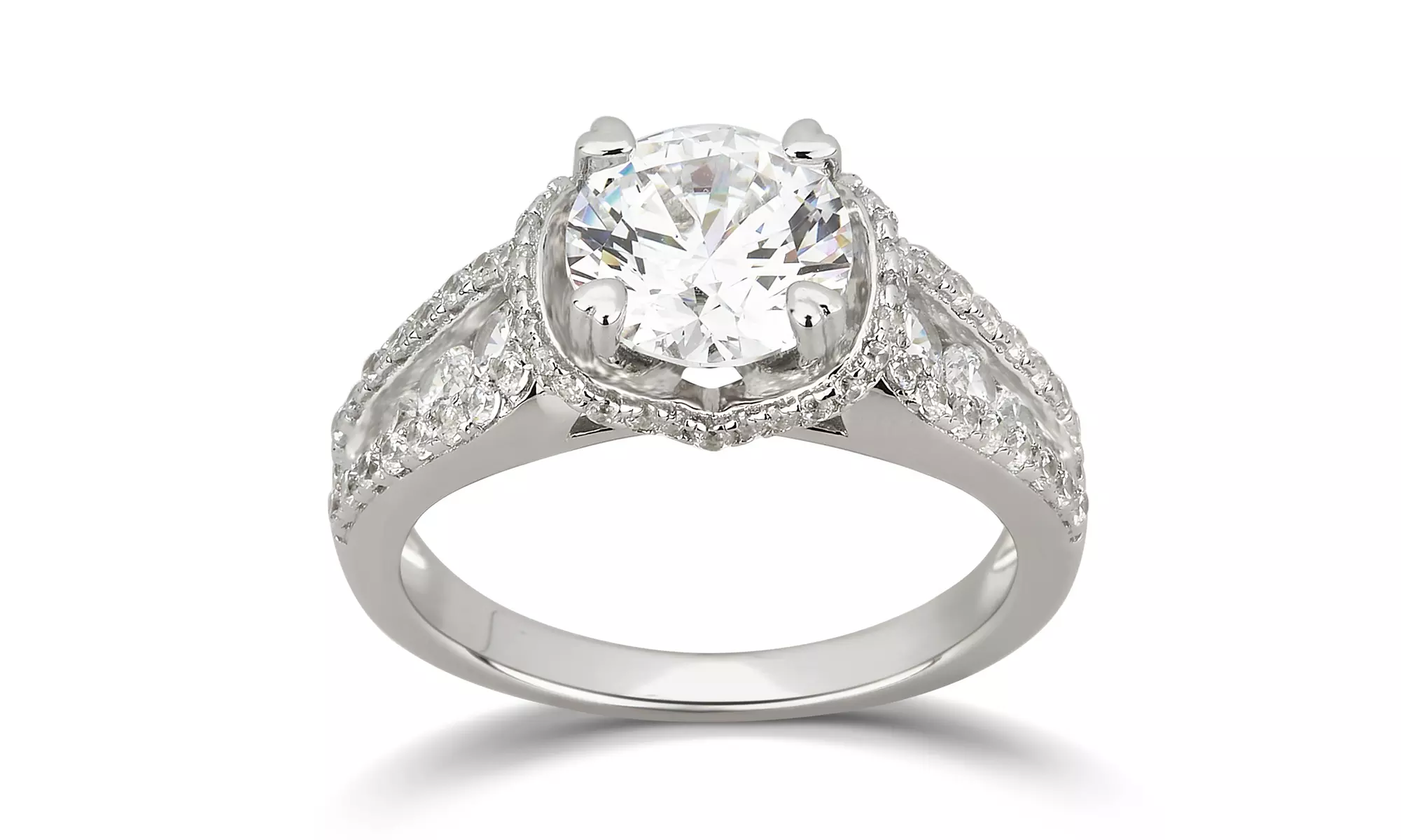 Unique Designs Bridal Ring Made with Crystals from Swarovski