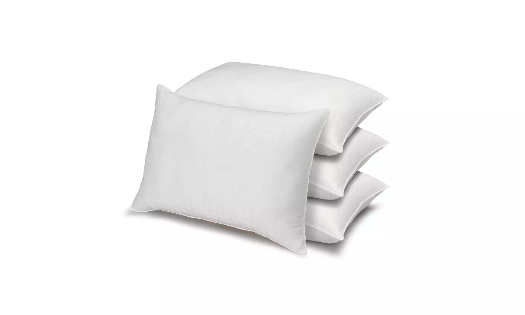 100% Cotton Dobby-Box Shell Soft Stomach Sleeper Down Alt Pillow, Set of 4 - Second Medium
