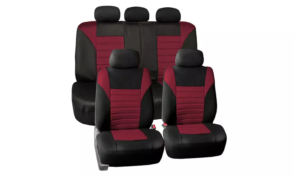 Universal Fit Premium 3D Air Mesh Full Set Cloth Car Seat Covers - Primary Image