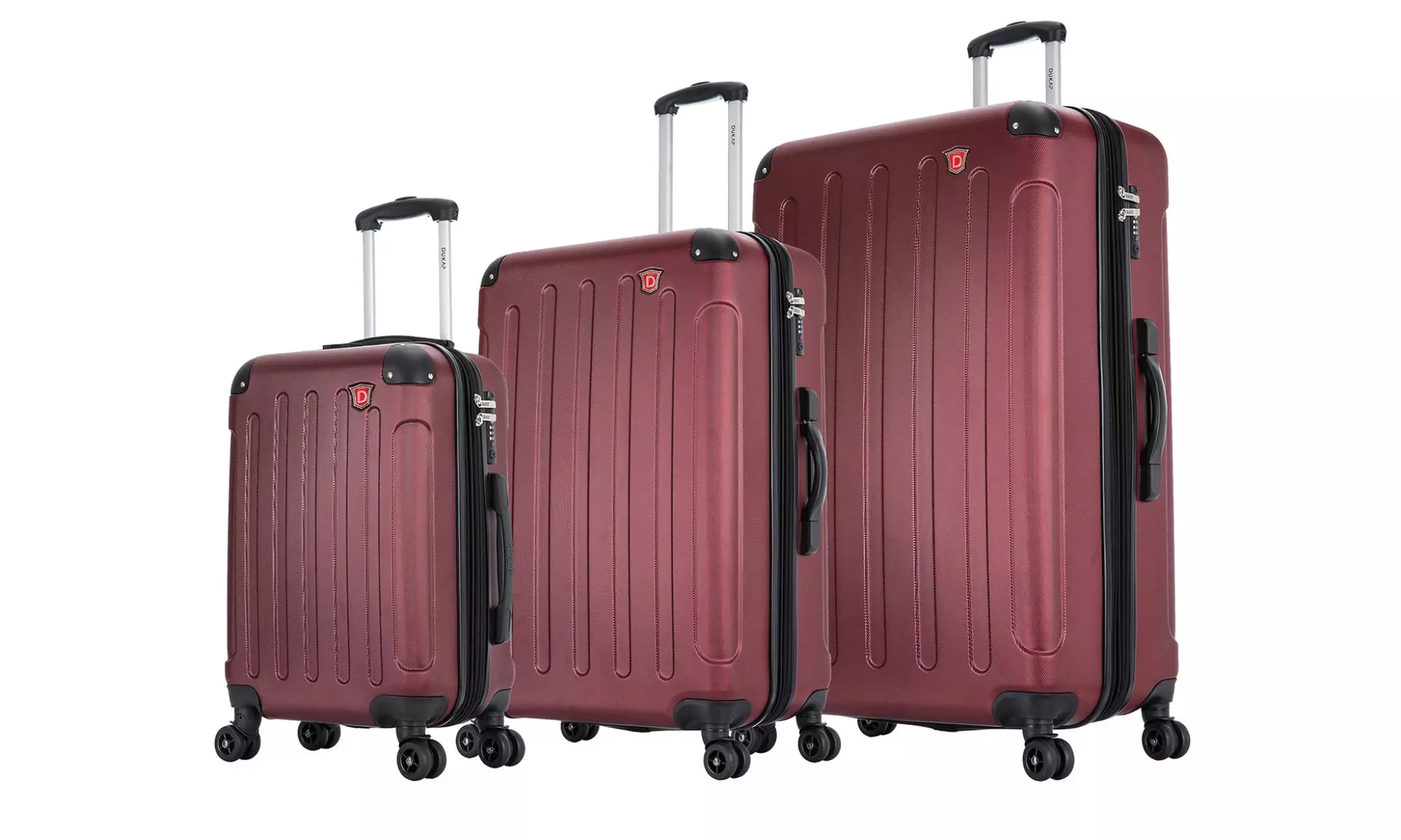 Three-Piece DUKAP Intely Smart Hardside Luggage Set 20"/28"/32"