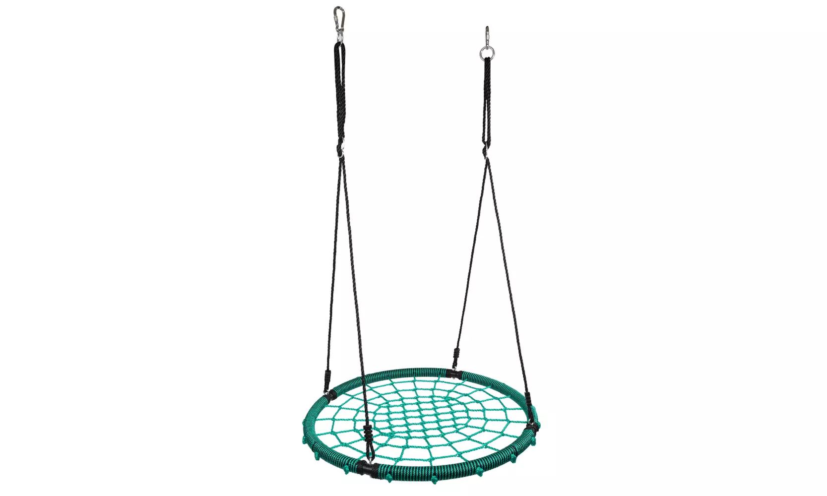 Kids 40" Platform Swing Spider Tree Swing Net Swing Seat,Green & Black - Primary Image