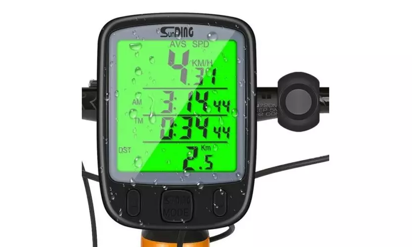 LCD Digital Cycle Computer Bicycle Bike Backlight Speedometer Odometer - Primary Image