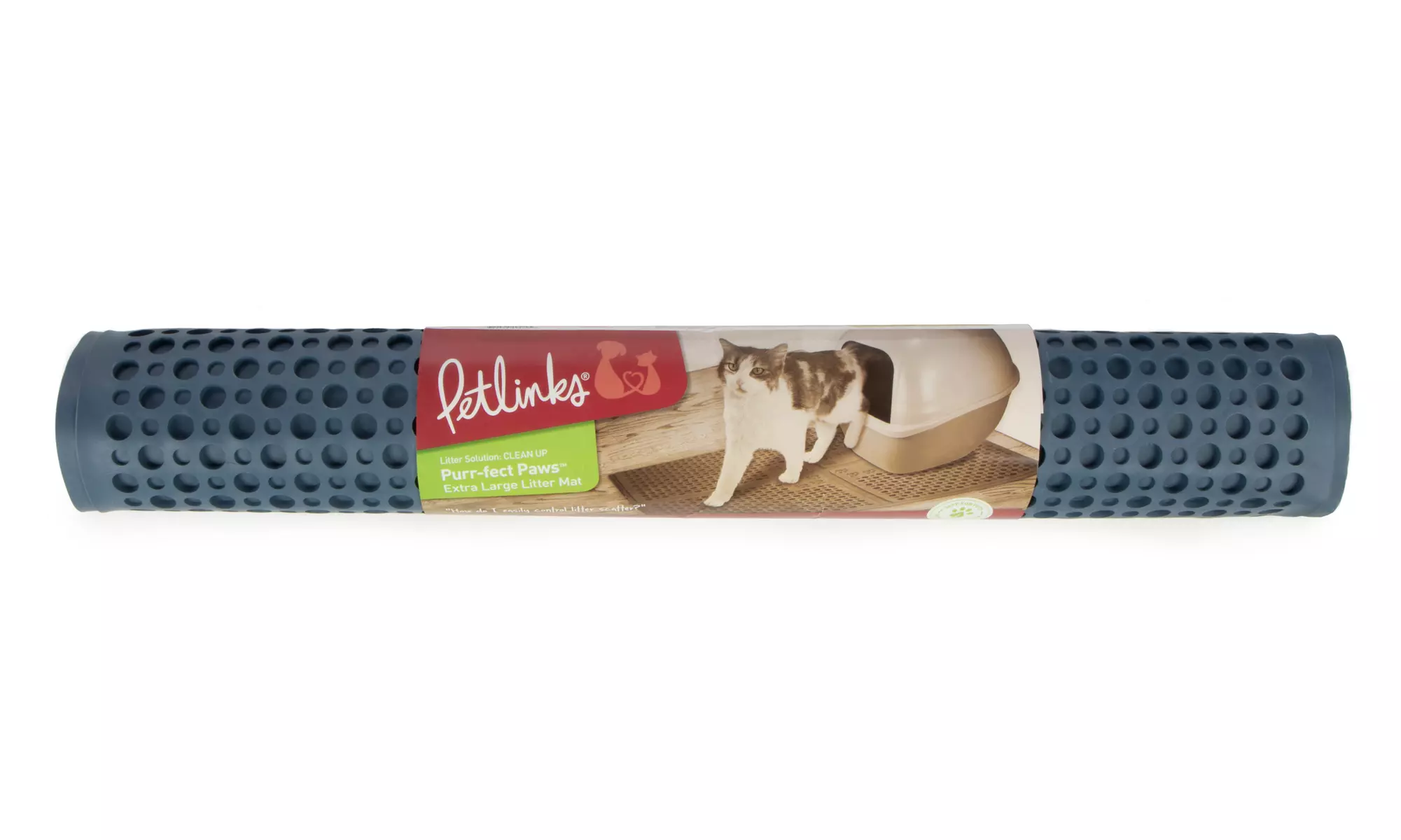 Petlinks Purr-fect Paws Multipurpose Rubber Litter Mat for Cats & Kittens