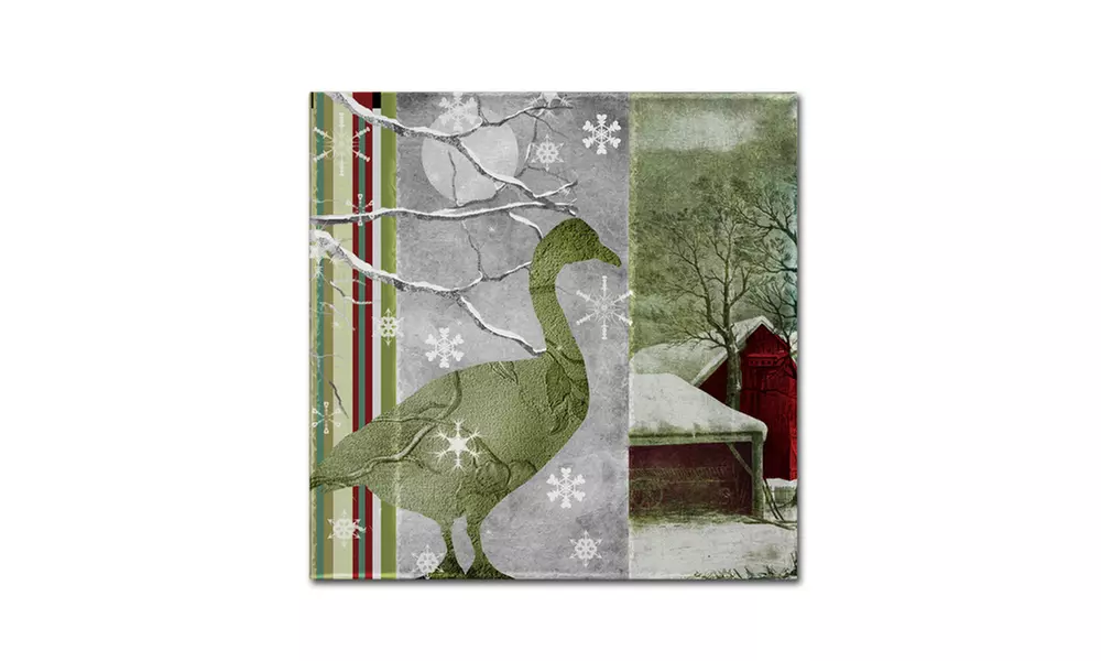 Color Bakery 'Country Xmas Duck' Canvas Art - Primary Image
